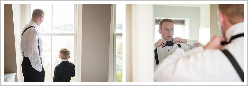 Groom getting ready | Wentworth by the Sea wedding New Hampshire LAD Photography