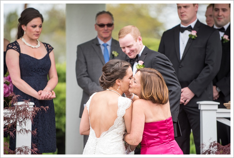 Mom gives bride away | Wentworth by the Sea wedding New Hampshire LAD Photography