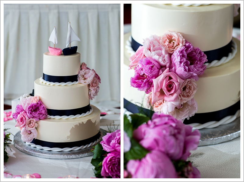 Cake and Flowers | Wentworth by the Sea wedding New Hampshire LAD Photography