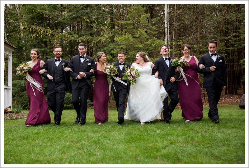 Bridal party - Jason and Angela's Hardy Farm Wedding in Fryeburg Maine