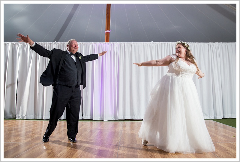 Father and Bride Dance - Jason and Angela's Hardy Farm Wedding in Fryeburg Maine