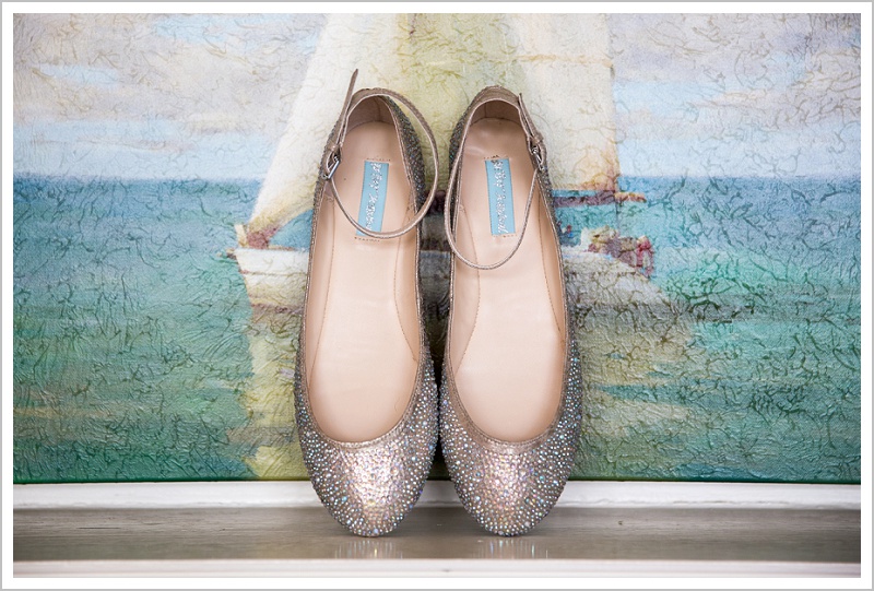 Bride's Shoes - Laura + Steve's York Harbor Inn Wedding | LAD Photography