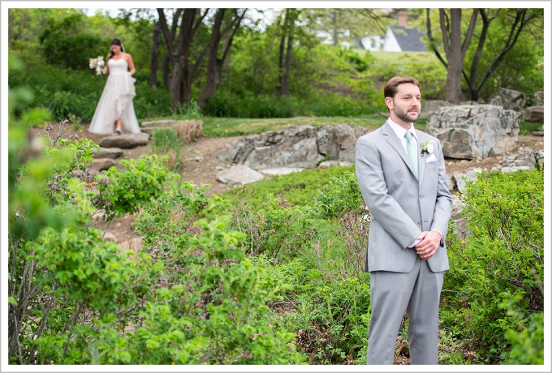 First look - Laura + Steve's York Harbor Inn Wedding | LAD Photography