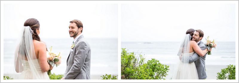 First look - Laura + Steve's York Harbor Inn Wedding | LAD Photography