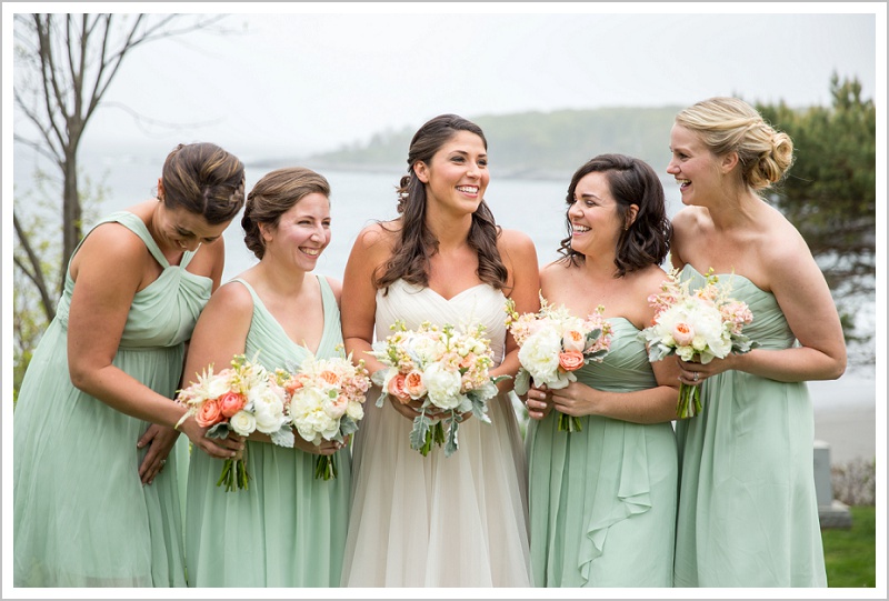 Bride and Bridesmaids - Laura + Steve's York Harbor Inn Wedding | LAD Photography