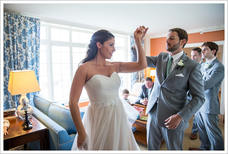 Practicing their first dance - Laura + Steve's York Harbor Inn Wedding | LAD Photography