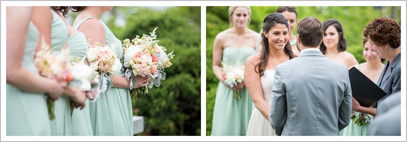 Bridal party during ceremony - Laura + Steve's York Harbor Inn Wedding | LAD Photography