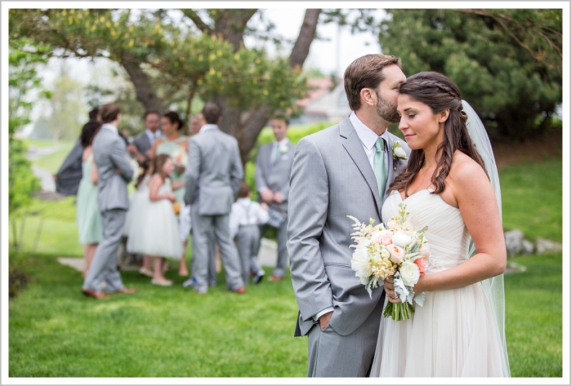 Bride and groom with wedding party - Laura + Steve's York Harbor Inn Wedding | LAD Photography