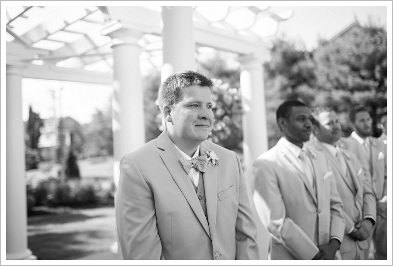 teary eyed groom | Joseph and Breanne's Village by the Sea Wedding