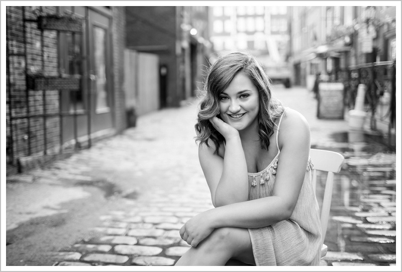 Madison, Senior portrait in Portland's Old Port - LAD Photography