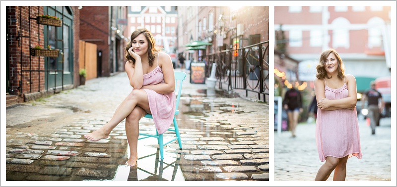 Madison, Senior portrait in Portland's Old Port - LAD Photography