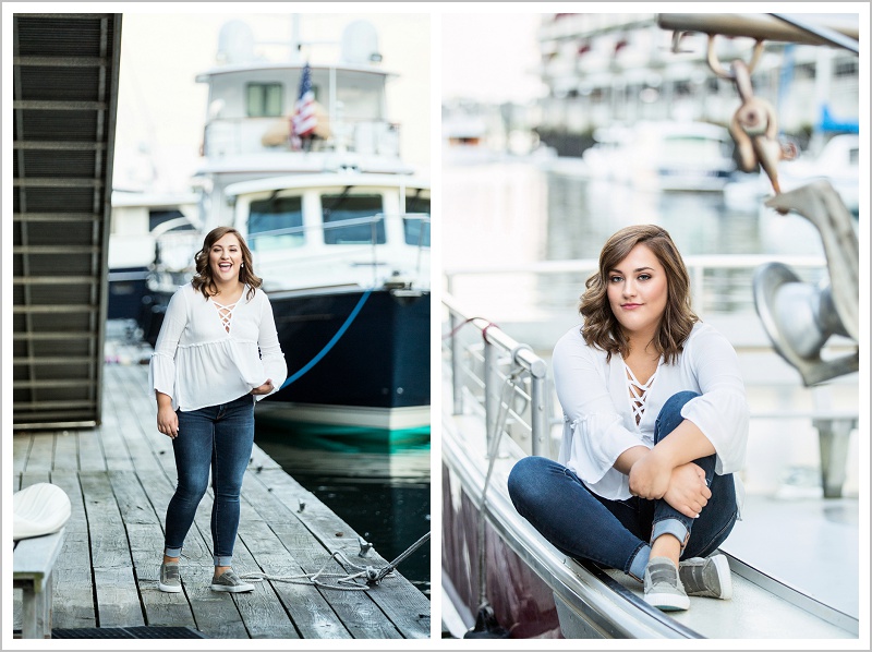 Madison, Senior portrait on Portland's waterfront- LAD Photography