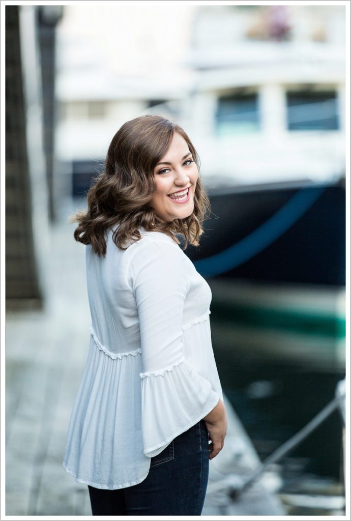 Madison, Senior portrait on Portland's waterfront- LAD Photography