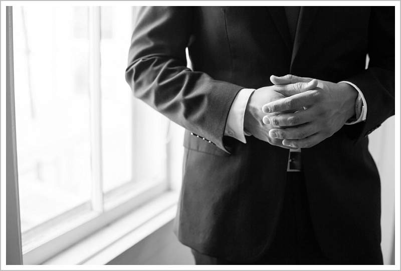 Groom's nervous hands - Adam & Ali's Wedding at The Barn at Walnut Hill | LAD Photography