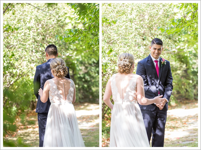 First Look - Adam & Ali's Wedding at The Barn at Walnut Hill | LAD Photography