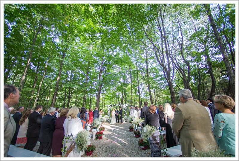 Outdoor ceremony under the trees - Adam & Ali's Wedding at The Barn at Walnut Hill | LAD Photography