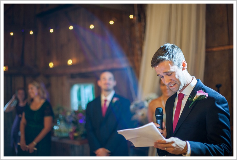 Speeches - Adam & Ali's Wedding at The Barn at Walnut Hill | LAD Photography