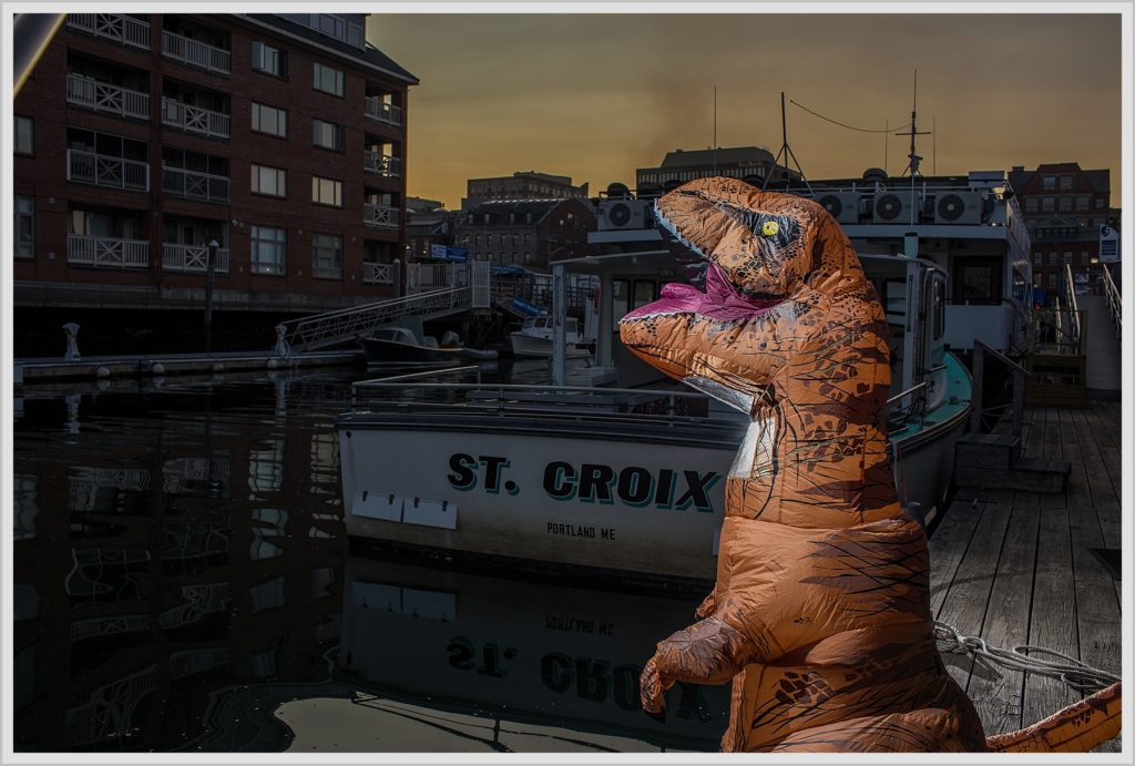 T-Rex in Portland Maine on dock