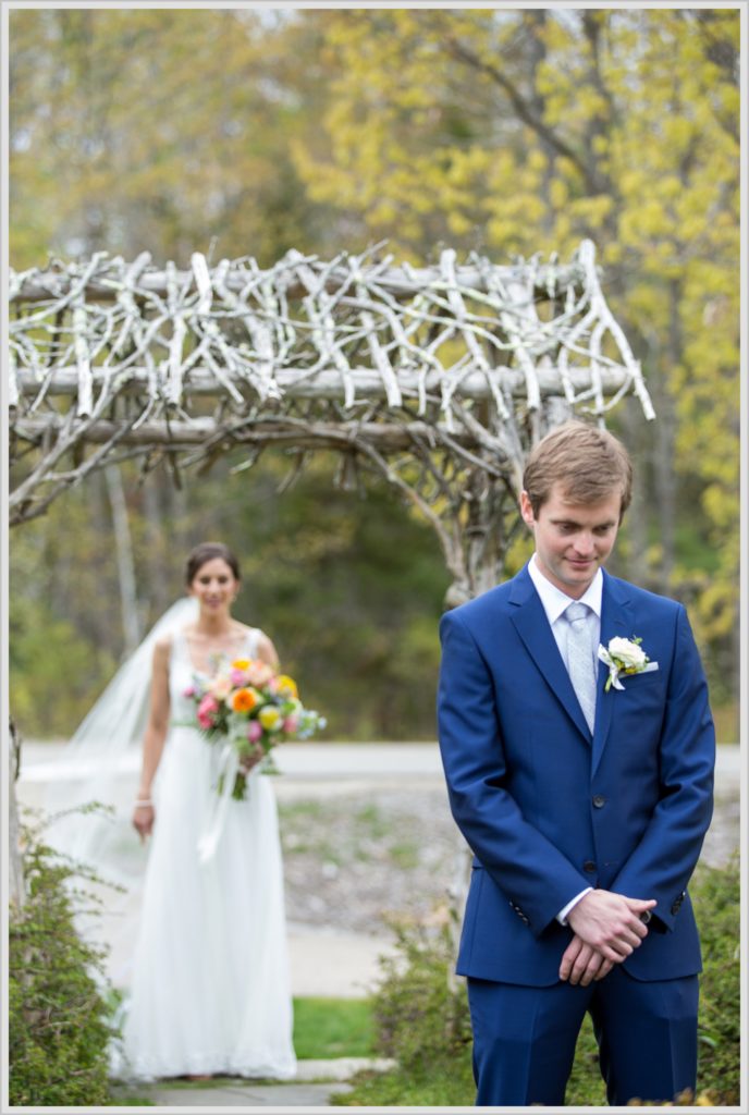 Katie and James' Hidden Pond Wedding | First look