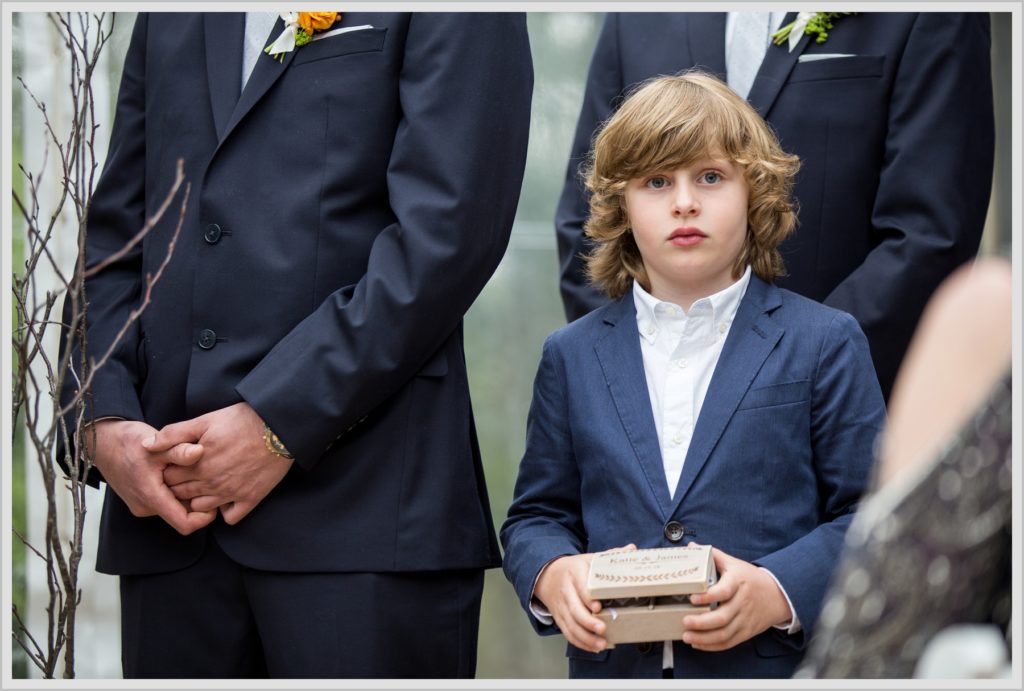 Katie and James' Hidden Pond Wedding | ring bearer