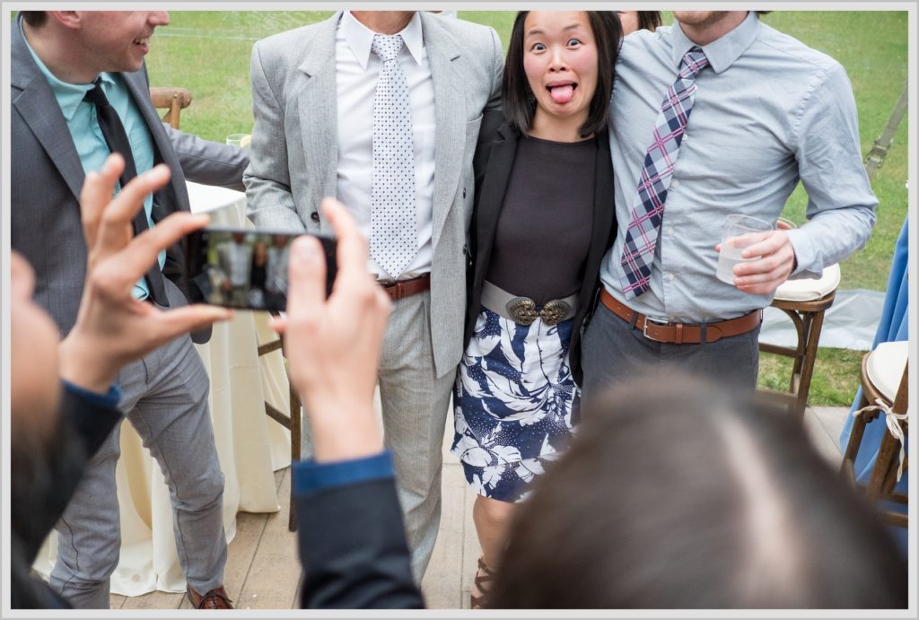 Katie and James' Hidden Pond Wedding | guests and silly photo ops