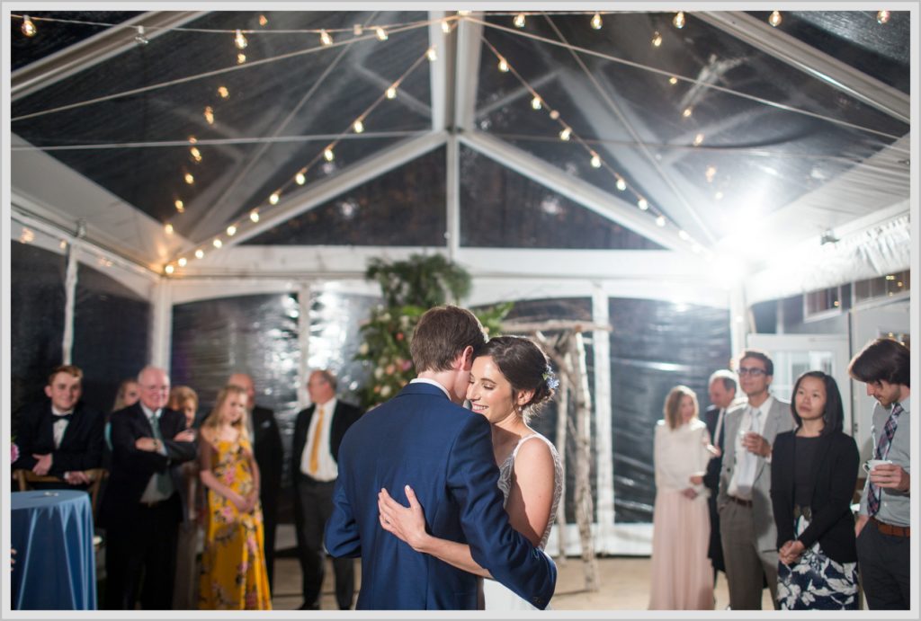 Katie and James' Hidden Pond Wedding | bride and groom dancing at reception