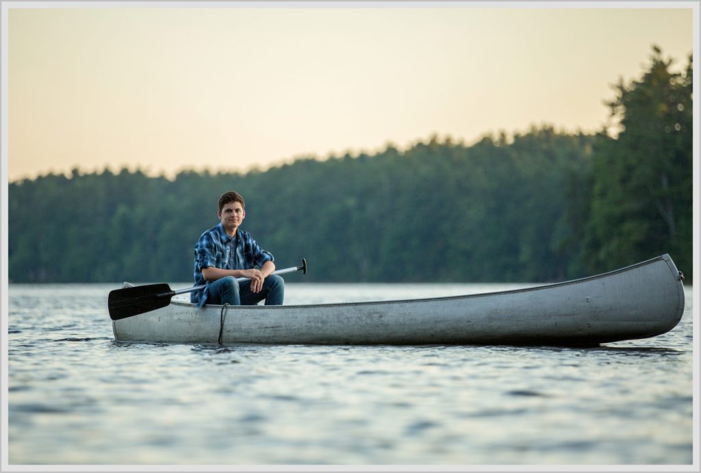 Alan Clark in canoe, lake braddock secondary school Senior Class of 2019