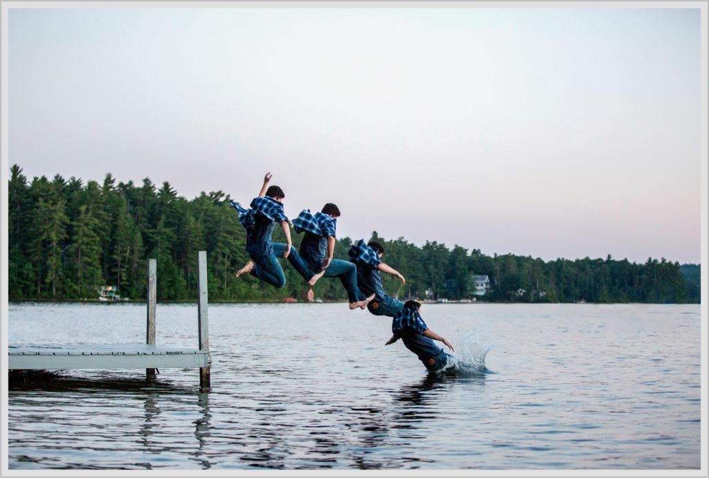 Alan Clark jumping off dock, lake braddock secondary school Senior Class of 2019