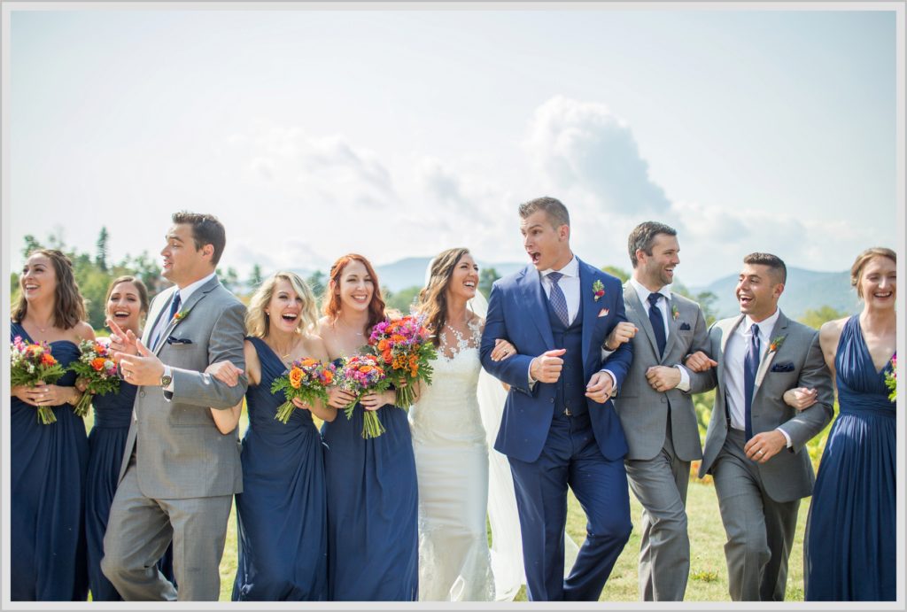 Dan and Amanda's Stone Mountain Arts Center Wedding Featured in Real Maine Weddings | bridal party