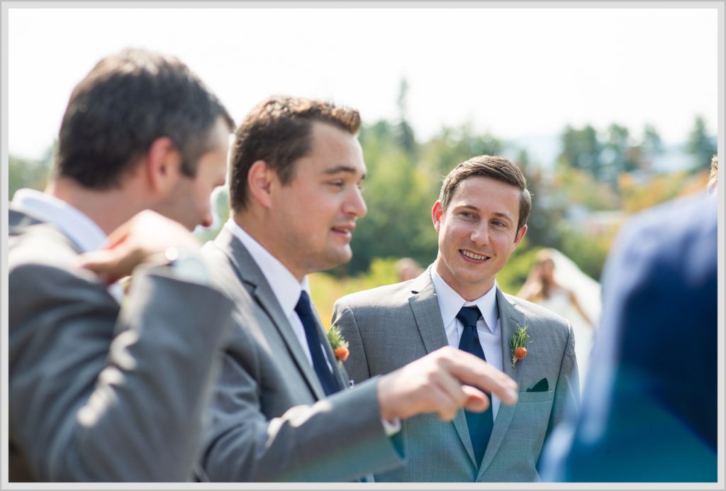 Dan and Amanda's Stone Mountain Arts Center Wedding Featured in Real Maine Weddings | groomsmen