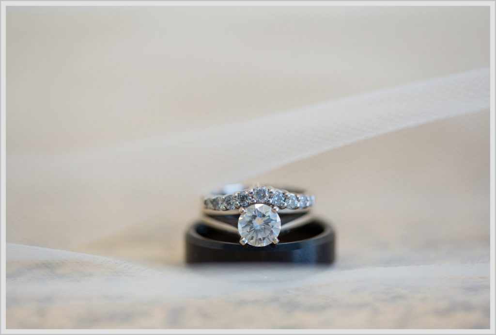 Dan and Amanda's Stone Mountain Arts Center Wedding Featured in Real Maine Weddings | Rings