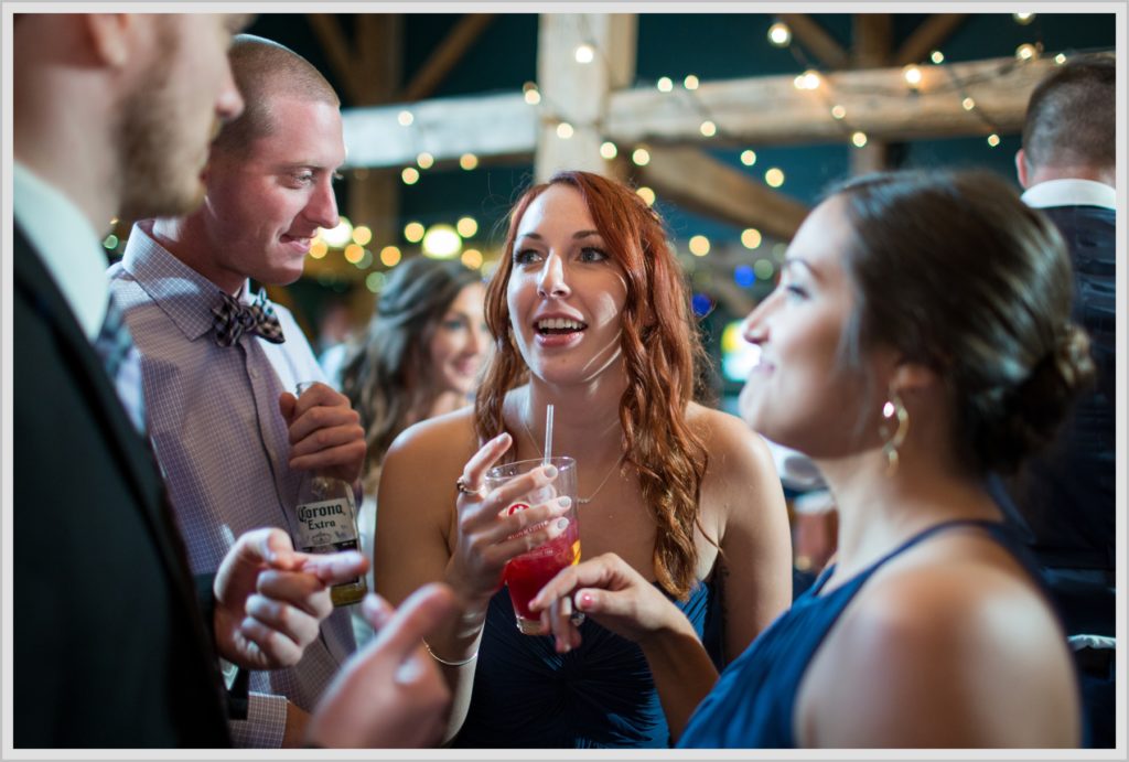 Dan and Amanda's Stone Mountain Arts Center Wedding Featured in Real Maine Weddings | reception cocktails