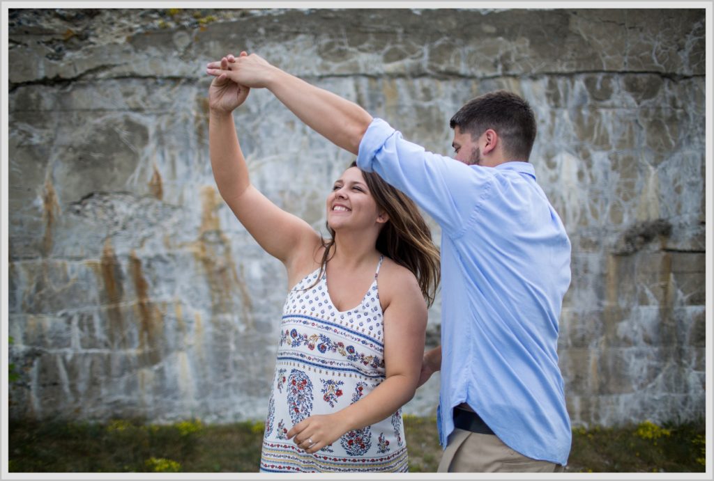 Katie and Eric's Coastal Maine Engagement session at Popham Beach