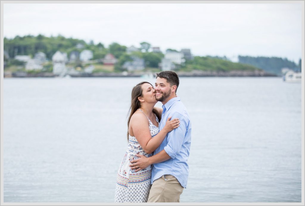 Katie and Eric's Coastal Maine Engagement session at Popham Beach