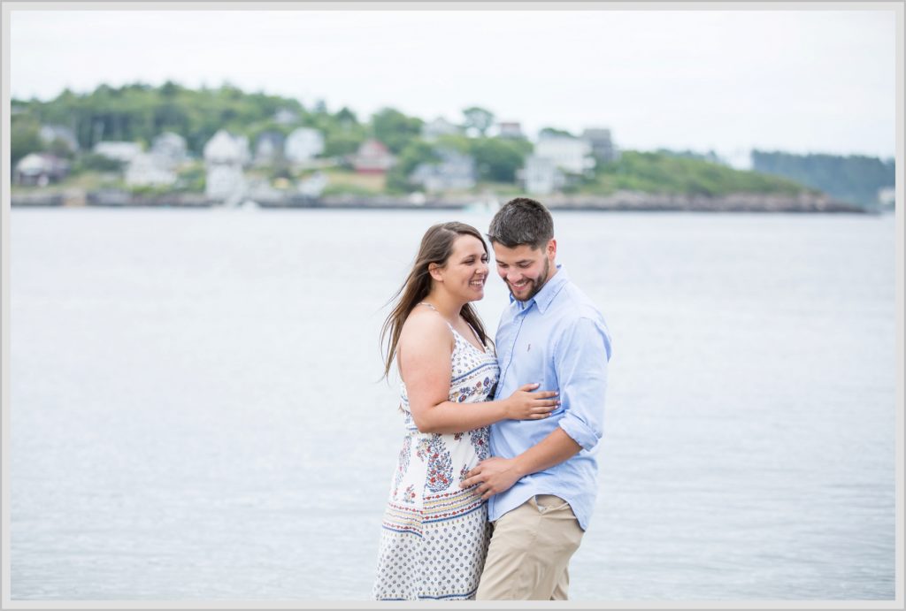 Katie and Eric's Coastal Maine Engagement session at Popham Beach