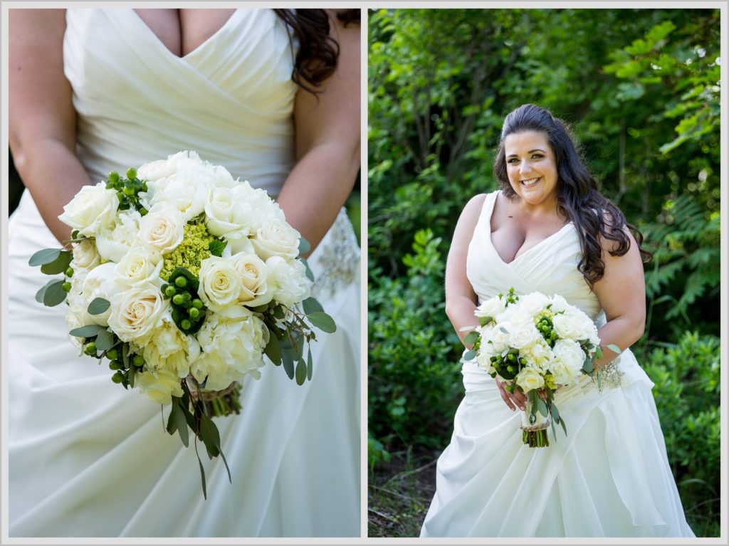 Sean and Nicole Married at York Harbor Inn | bride and her bouquet