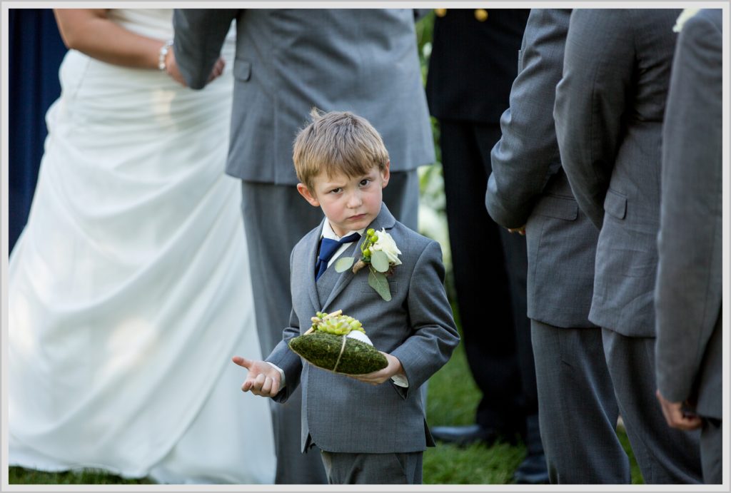 Sean and Nicole Married at York Harbor Inn | ring bearer