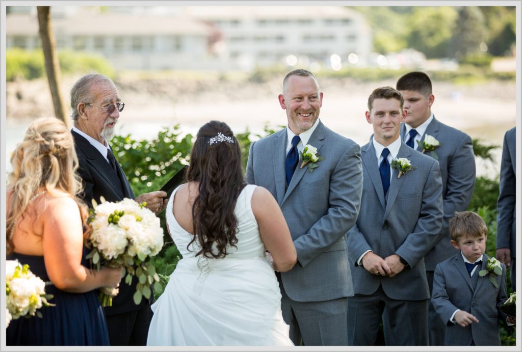 Sean and Nicole Married at York Harbor Inn | ceremony