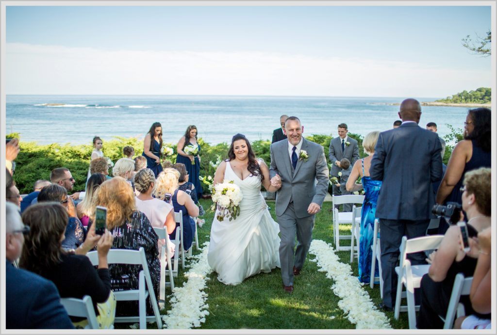 Sean and Nicole Married at York Harbor Inn | down the aisle