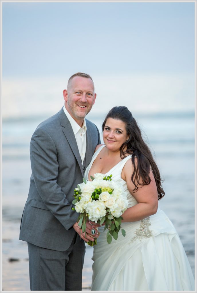 Sean and Nicole Married at York Harbor Inn | bride and groom on the beach