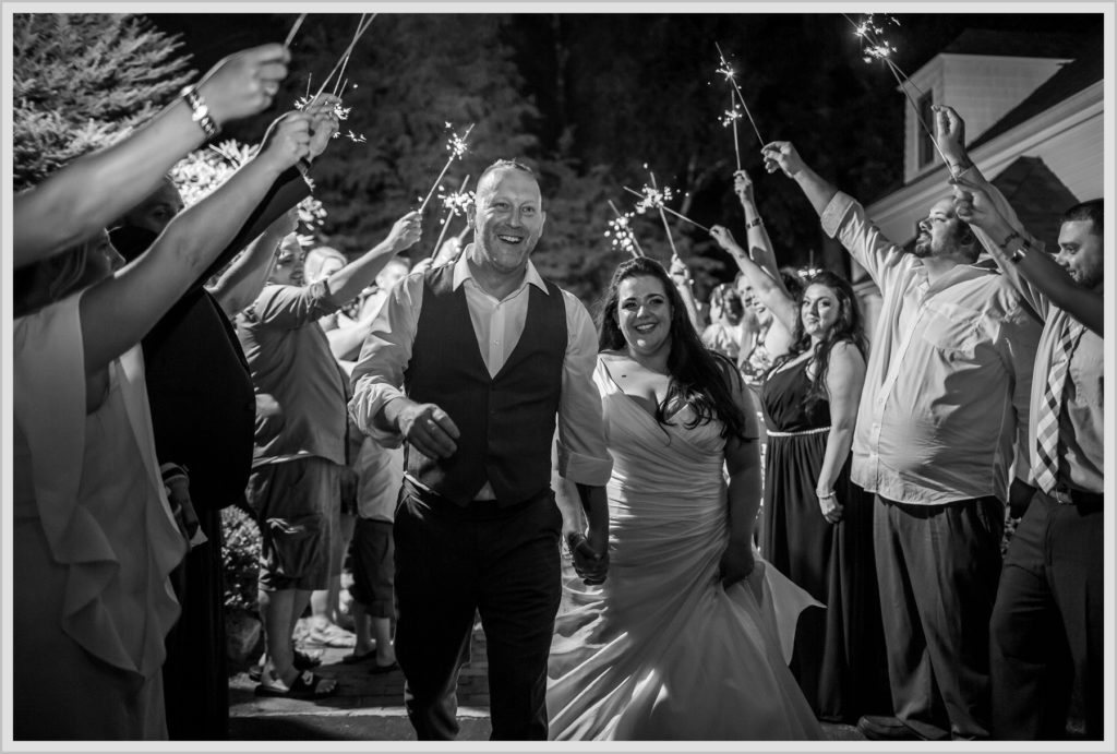 Sean and Nicole Married at York Harbor Inn | Sparkler Exit