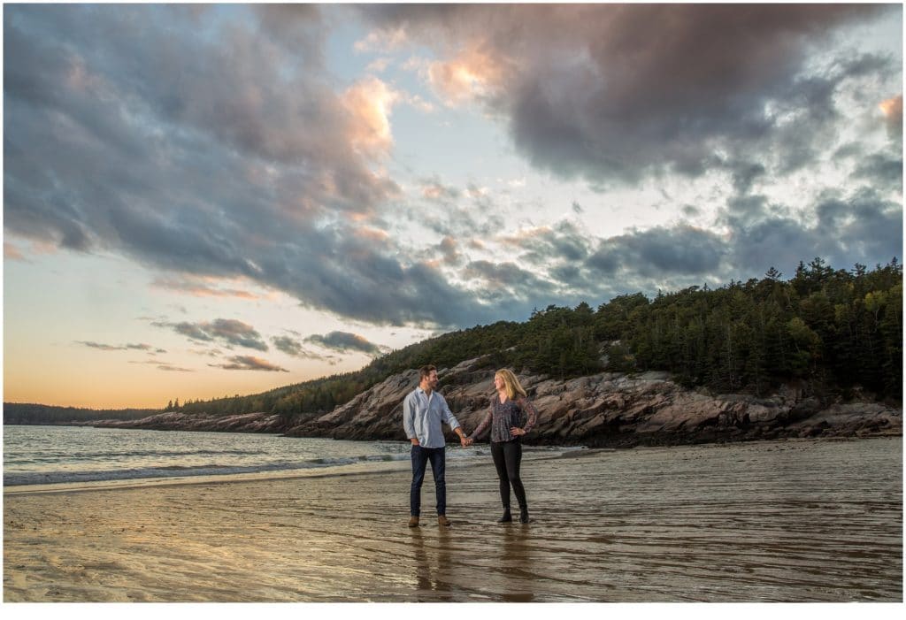 PROPOSING ON SAND BEACH IN ACADIA NATIONAL PARK