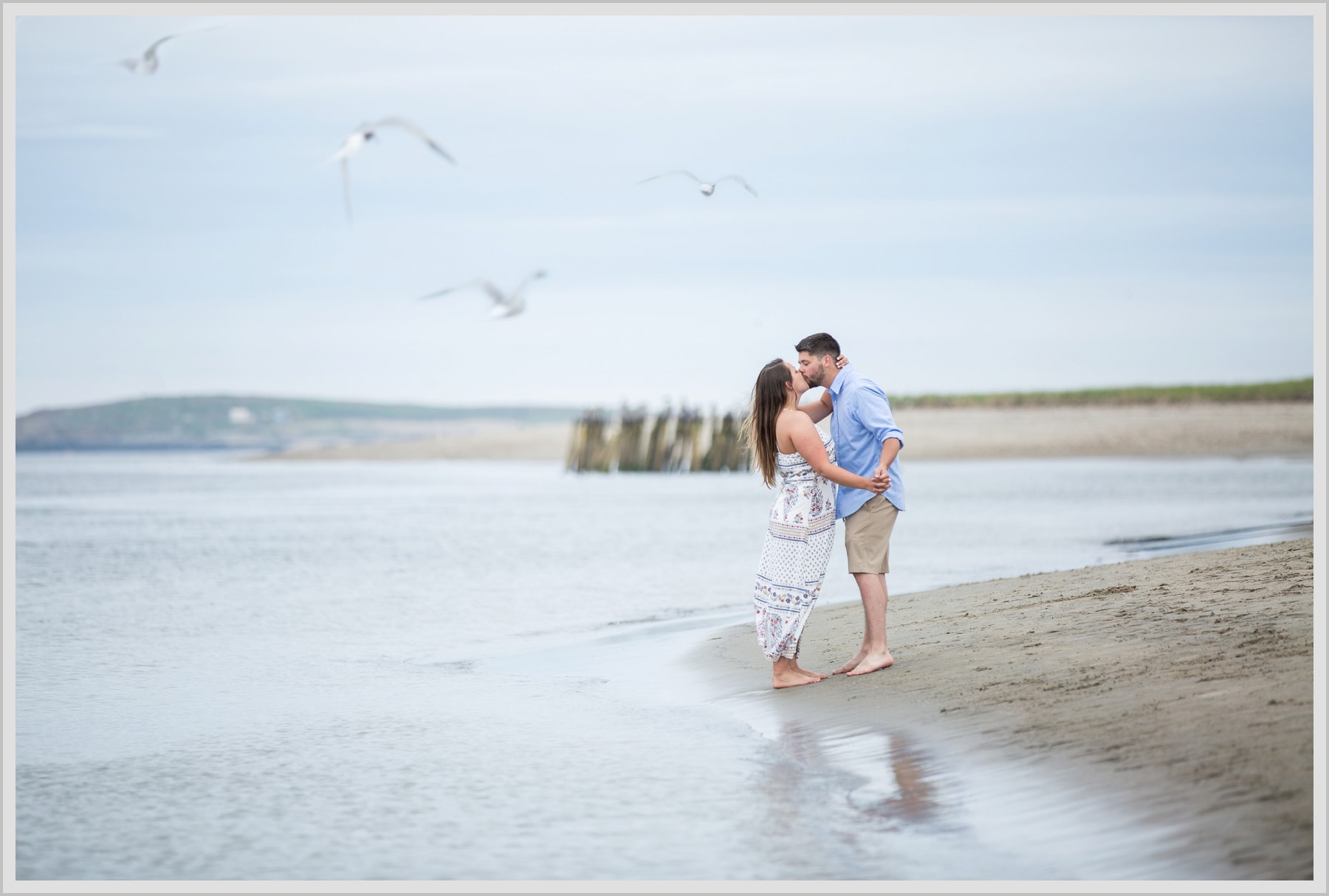 Katie and Eric's Popham Beach Engagement