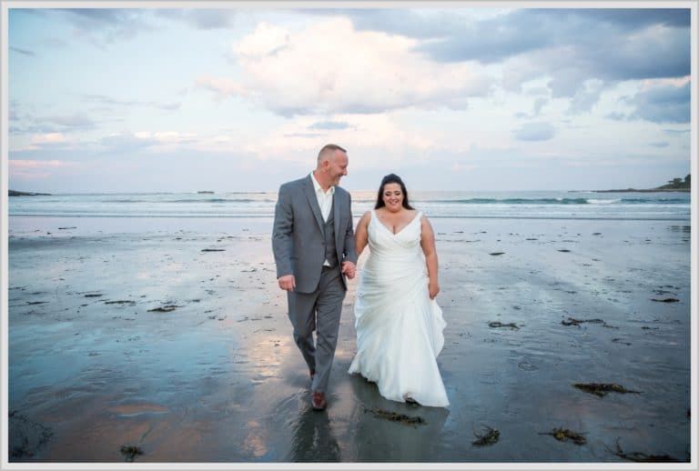 Sean and Nicole Married at York Harbor Inn | Bride and Groom on the beach