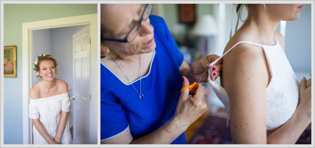 Ryan and Becca's New Hampshire Farm Wedding | bride getting ready