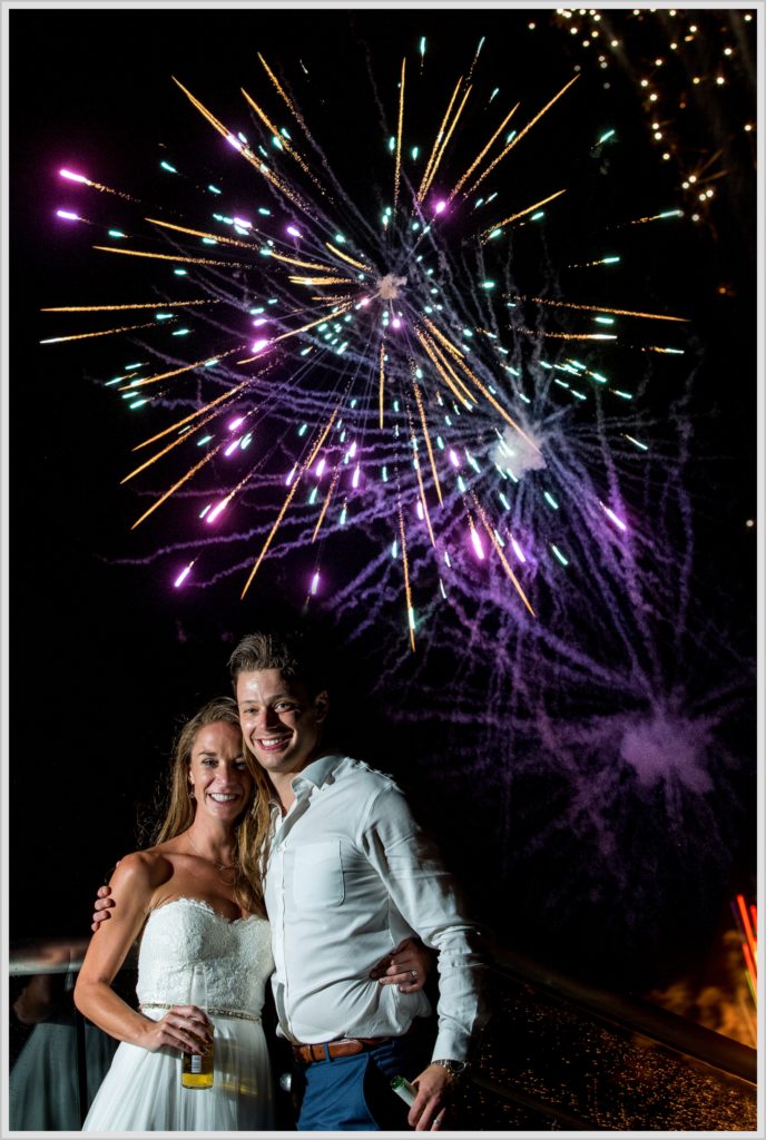 Brian + Tracy's Cliff House Wedding | Fireworks