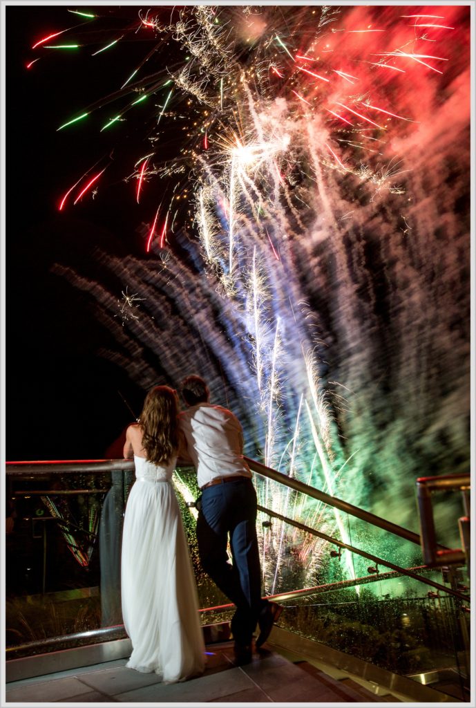 Brian + Tracy's Cliff House Wedding | Fireworks