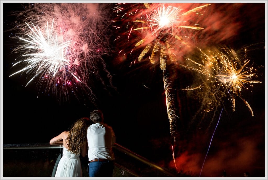 Brian + Tracy's Cliff House Wedding | Fireworks