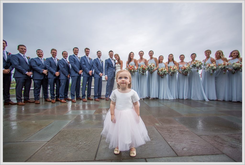 Brian + Tracy's Cliff House Wedding | flower girl and bridal party