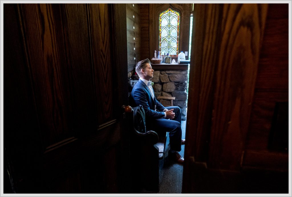 Brian + Tracy's Cliff House Wedding | Groom patiently waiting